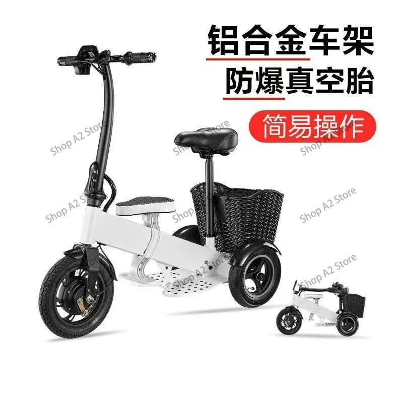 Folding Electric Scooter - Folding 3‑Wheel Mobility Scooter, Electric Tricycle
