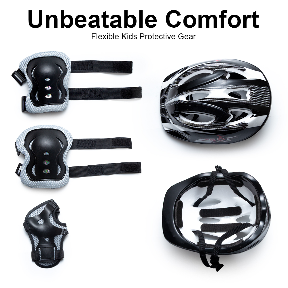 7Pcs/Set Kids Skateboard Helme - Scooter Helmet Set recension och pris