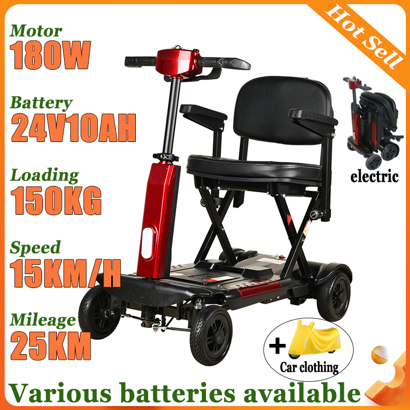 NEW 4-wheeled Elderly Disabled - Folding Electric Scooter recension och pris