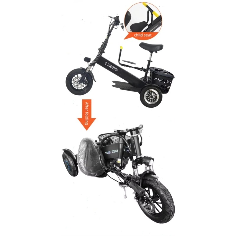 【2026】3 Wheel 2 Seats Folding  - Electric Scooter 500W recension och pris