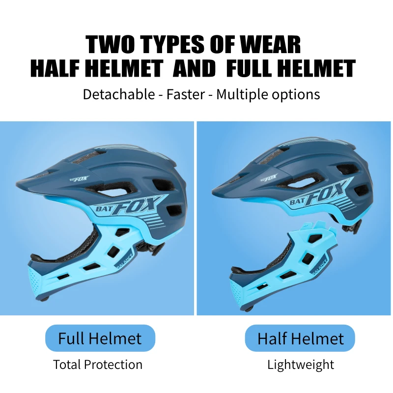 BATFOX Full Face Helmet Kids D - Scooter Helmet Set recension och pris